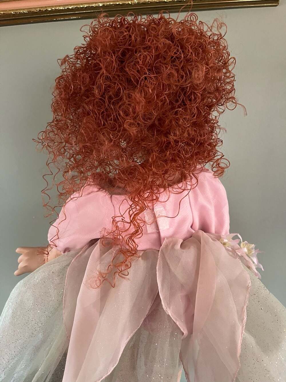 Vintage Show-Stoppers Petunia Porcelain Fairy Doll 22-inch Red Hair - Picture 7 of 10